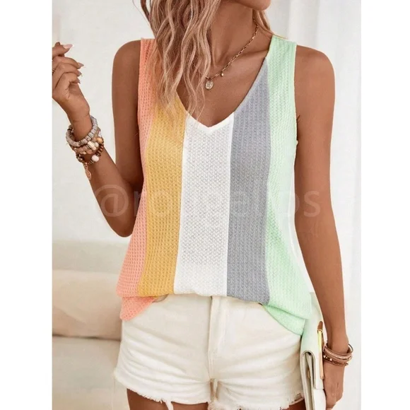 Rouge! Multicolor Striped Tank Top - Picture 2 of 7